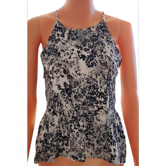 Volcom Monochrome Floral Pattern Top - Picture 1 of 6